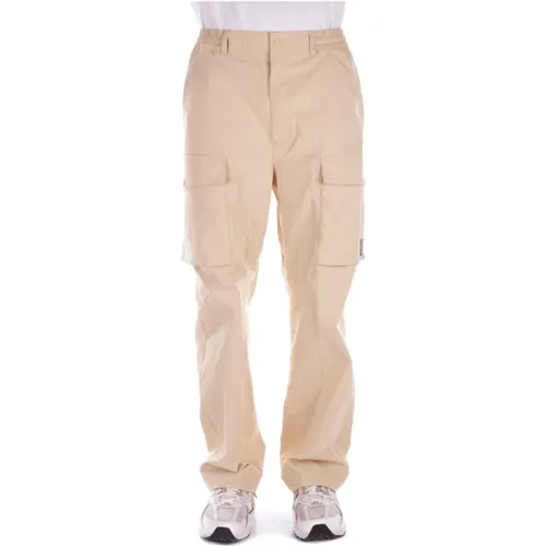 Straight Trousers, male, , Size: M Trousers with Logo - Carhartt WIP - Modalova