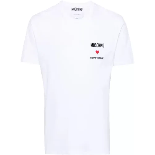 T-Shirts, male, , Size: L T-Shirt - Moschino - Modalova