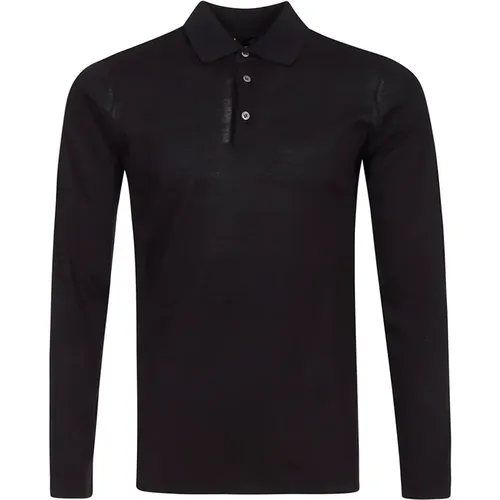 Navy Cotton Polo Shirt , Herren, Größe: XL - Hindustrie - Modalova