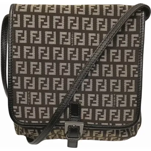 Pre-owned Cross Body Bags, female, , Size: ONE SIZE Pre-owned Canvas crossbody-bags - Fendi Vintage - Modalova