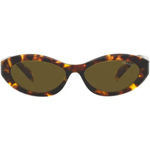 Braune Tortoise Cateye Sonnenbrille für Damen - Prada - Modalova