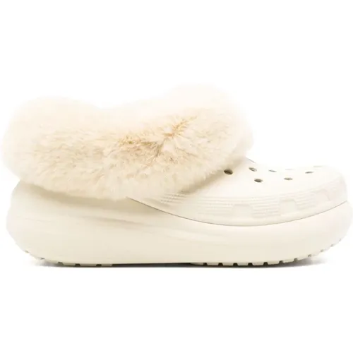 Clogs, male, , Size: 8 US Sandals with Faux-Fur Trim - Crocs - Modalova