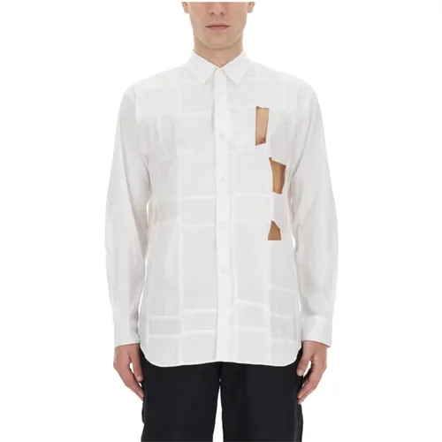 Baumwoll Cut Out Shirt , Herren, Größe: S - Comme des Garçons - Modalova