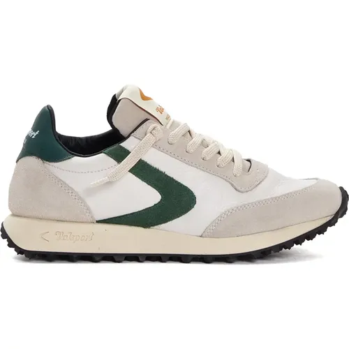 White Green Leather Sneakers Women , female, Sizes: 3 UK, 4 UK, 6 UK, 5 UK, 7 UK - Valsport 1920 - Modalova