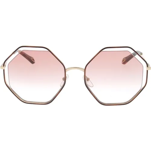 Sonnenbrille für modebewusste Frauen , Damen, Größe: 46 MM - Chloé - Modalova