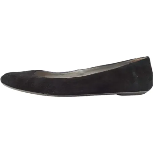 Pre-owned Flats, female, , Size: 9 1/2 US Pre-owned Suede flats - Sergio Rossi Pre-owned - Modalova