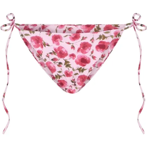 Rosa Bikini-Slip mit Blumenmuster - Magda Butrym - Modalova