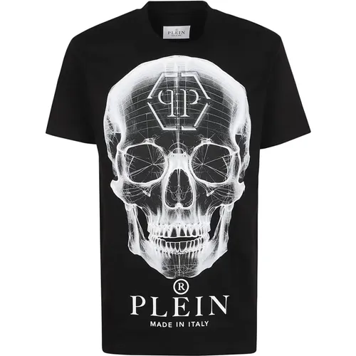 Schwarzes T-Shirt für Männer , Herren, Größe: M - Philipp Plein - Modalova