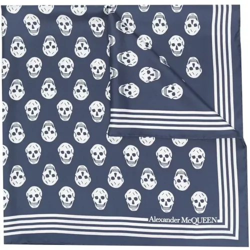 Scarf with All-Over Print and Logo , male, Sizes: ONE SIZE - alexander mcqueen - Modalova
