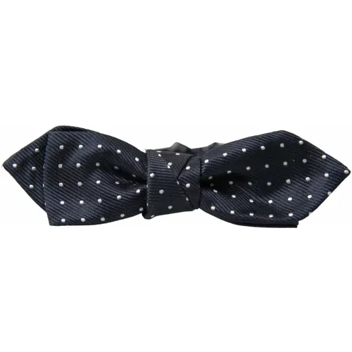 Bowties, male, , Size: ONE SIZE Polka Dot Silk Bow Tie - Dolce & Gabbana - Modalova