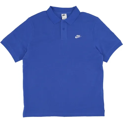 Polo Shirts, male, , Size: XL Essential Pique Polo Shirt Game Royal/White - Nike - Modalova