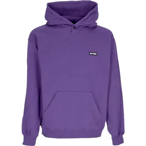 Hoodies, male, , Size: XS Family Hoodie Violet Lightweight Sweatshirt - Iuter - Modalova