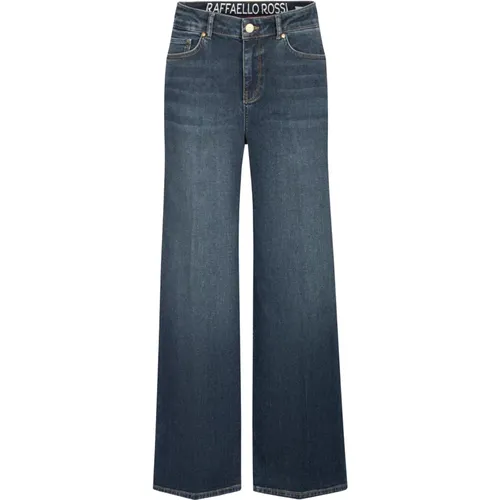 Flared High Waist Jeans , Damen, Größe: M - RAFFAELLO ROSSI - Modalova