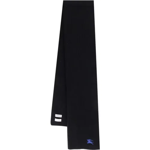 Winter Scarves, male, , Size: ONE SIZE Cashmere Ribbed Scarf - Burberry - Modalova