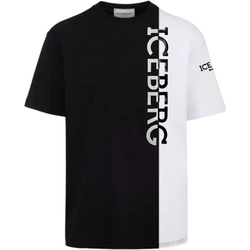 Short Sleeve Cotton Jersey T-shirt , male, Sizes: L, 2XL, XL - Iceberg - Modalova