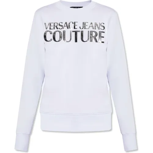 Sweatshirt mit Logo , Damen, Größe: S - Versace Jeans Couture - Modalova