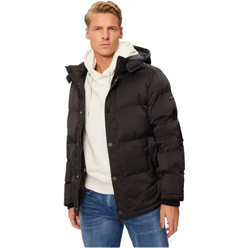 Regular Fit Kapuzenjacke - Schwarz , Herren, Größe: 2XL - Guess - Modalova