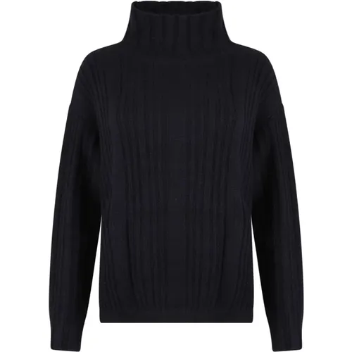 Turtlenecks, female, , Size: M Black Turtleneck Sweater - Max Mara - Modalova