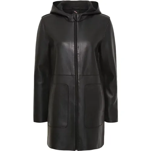 Bonded Coat with Hood and Skind 100147 , female, Sizes: L, 3XL, XL, M, XS, 2XL - Btfcph - Modalova