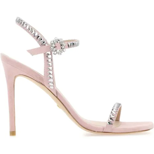 High Heel Sandals, female, , Size: 6 1/2 US Suede Gemcut 100 Sandals - Stuart Weitzman - Modalova