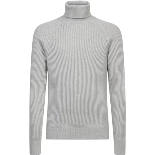 Turtlenecks, male, , Size: L Grey Knitwear for Men Aw24 - Zanone - Modalova