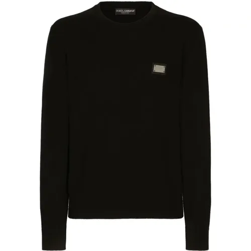 Sweater Long Sleeve Logo , male, Sizes: XL, L - Dolce & Gabbana - Modalova