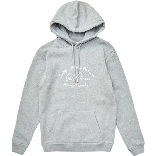 Grauer Camden Hoodie 100% Baumwolle , Herren, Größe: M - Les Deux - Modalova