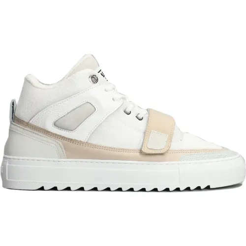 Weiße Leder Mid Sneakers - Mason Garments - Modalova