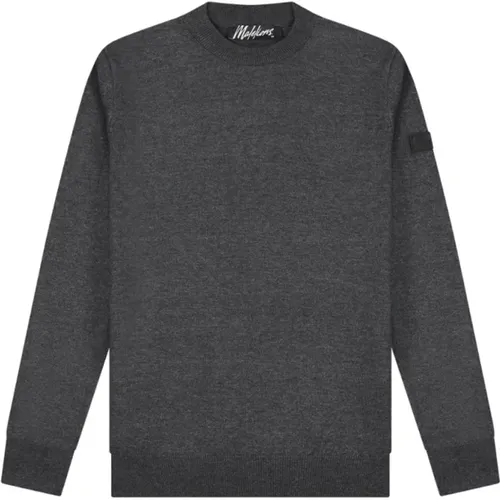 Anthrazit Sweater Mm3-Aw24-05 , Herren, Größe: M - Malelions - Modalova