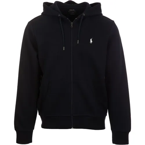 Zip-throughs, male, , Size: XL Hooded Zip Sweater with Pockets - Ralph Lauren - Modalova