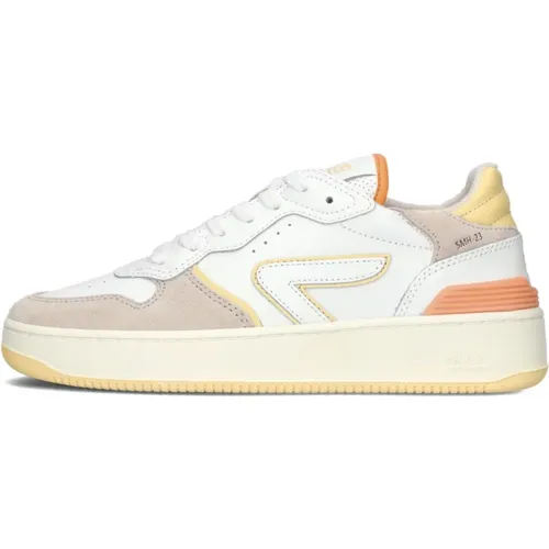 Retro Style Weiße Sneakers , Damen, Größe: 37 EU - Hub - Modalova