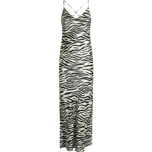 Maxi Dresses, female, , Size: S Satin Zebra Print Slip Dress - MC2 Saint Barth - Modalova