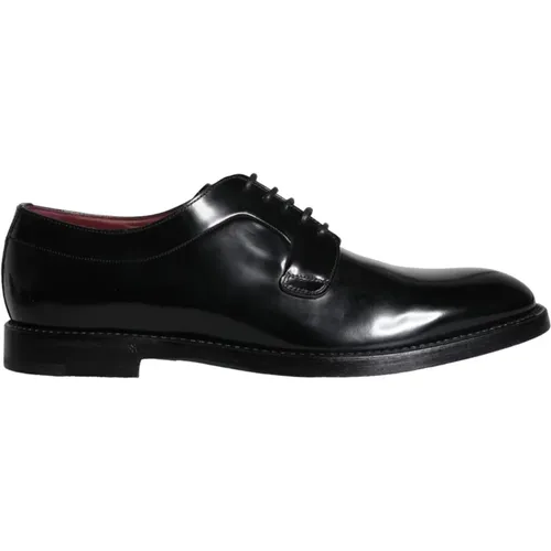 Business Shoes, male, , Size: 10 US Calf Leather Derby Dress Shoes - Dolce & Gabbana - Modalova