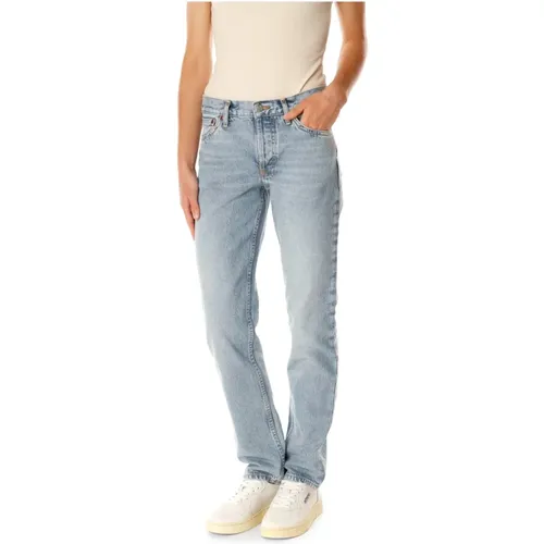 Straight Fit Jeans mit niedriger Leibhöhe , Damen, Größe: W25 L32 - Nudie Jeans - Modalova