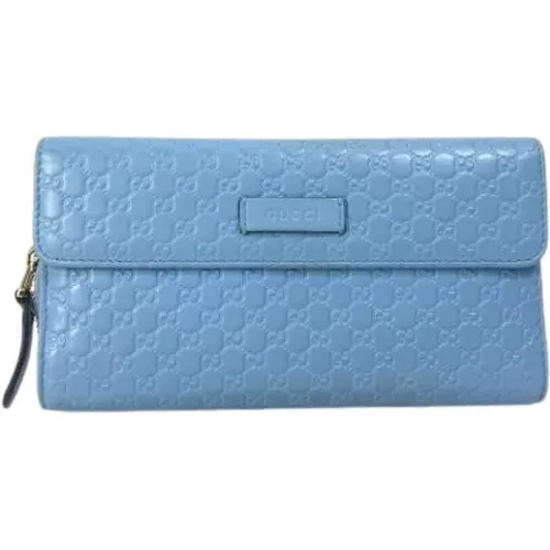 Pre-owned Wallets, female, , Size: ONE SIZE Pre-owned Leather Wallet - Gucci Vintage - Modalova
