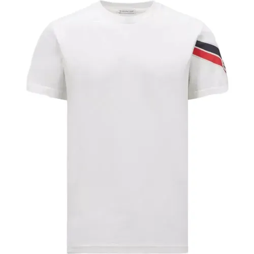 Shoulder Stripe T-Shirt in , male, Sizes: XL - Moncler - Modalova