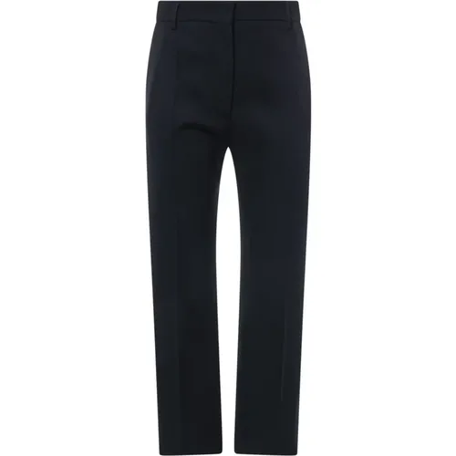 Wool Trousers with Hook, Button, and Zip , female, Sizes: S, M - Valentino - Modalova