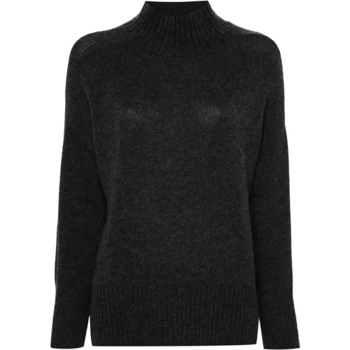 Mockneck Sweater 5GG Flat Knit , female, Sizes: M, S - allude - Modalova