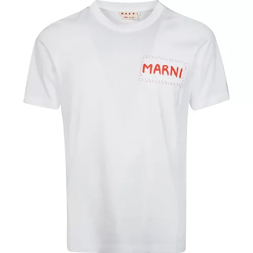 Logo T-Shirt Casual Mode,Weiße T-Shirts & Polos für Männer - Marni - Modalova