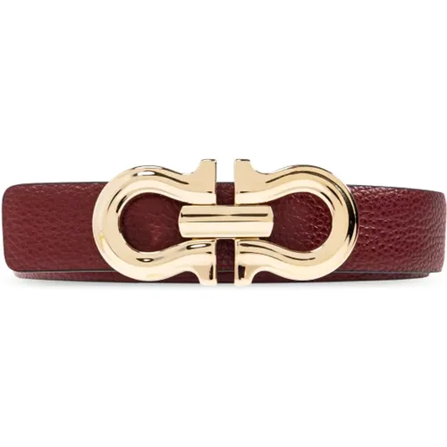 Belts, female, , Size: 85 CM Leather belt - Salvatore Ferragamo - Modalova