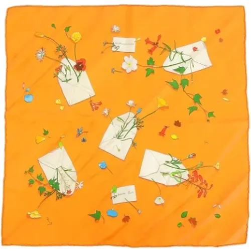 Pre-owned Scarves, female, , Size: ONE SIZE Pre-owned Canvas scarves - Hermès Vintage - Modalova