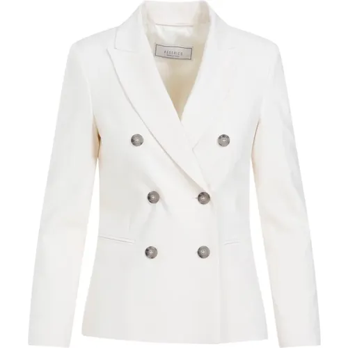 Blazers, female, , Size: M Double-Breasted Jacket - PESERICO - Modalova