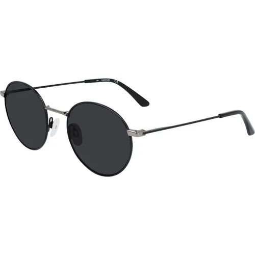 Ck21108S Sunglasses, Ruhtenium /Grey , male, Sizes: 51 MM - Calvin Klein - Modalova