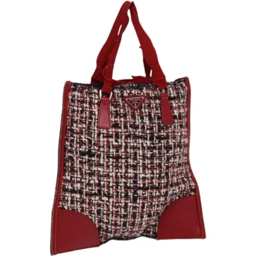 Pre-owned Tote Bags, female, , Size: ONE SIZE Pre-owned Wool handbags - Prada Vintage - Modalova