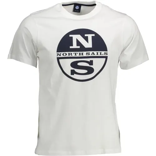 Herren Weißes T-Shirt Kurzarm , Herren, Größe: 2XL - North Sails - Modalova