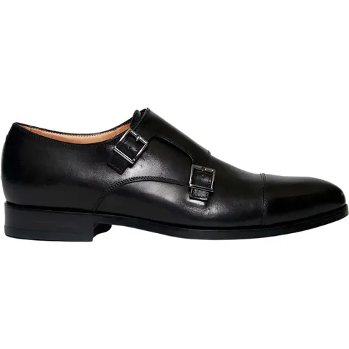 Men's Shoes Laced Nero Noos , male, Sizes: 7 1/2 UK, 5 1/2 UK - Ortigni - Modalova
