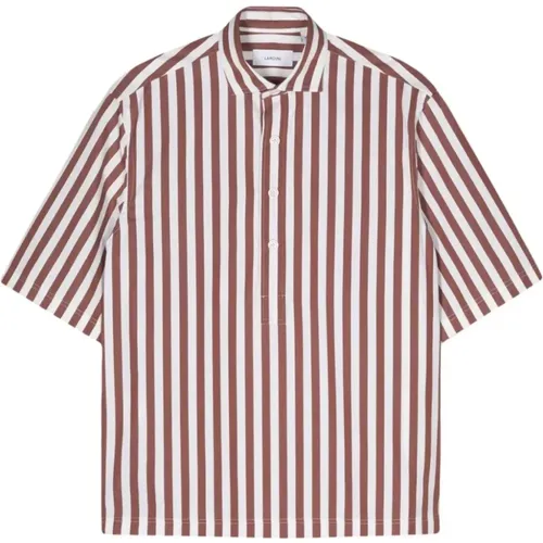 Tokyo Hemd Braun,Ivory/Brown Polo Shirt,Stilvolles Polo-Shirt - Lardini - Modalova