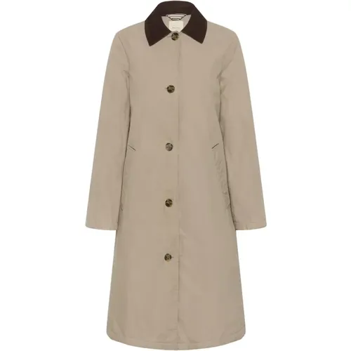 Single-Breasted Coats, female, , Size: M Classic Fungi Jacket with Large Pockets - Part Two - Modalova