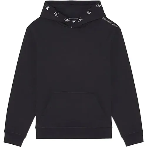 Plain Hooded Sweatshirt for Men , male, Sizes: 2XL - Calvin Klein Jeans - Modalova