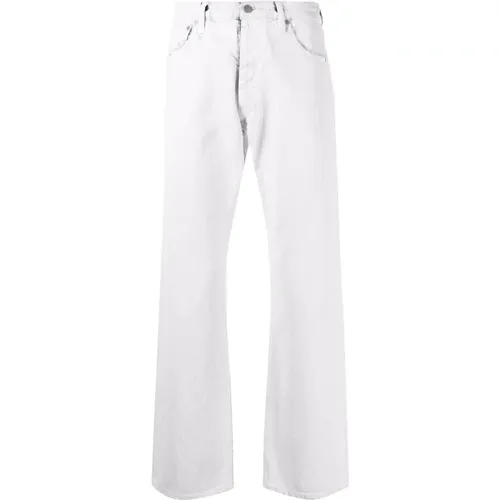 Cracked Paint Denim Pants , male, Sizes: W32 - Maison Margiela - Modalova